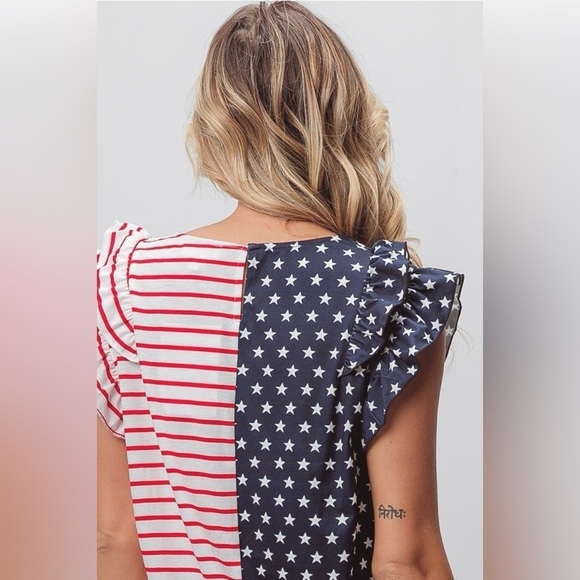 Bibi Lady Liberty tank blouse large - Picture 3 of 6